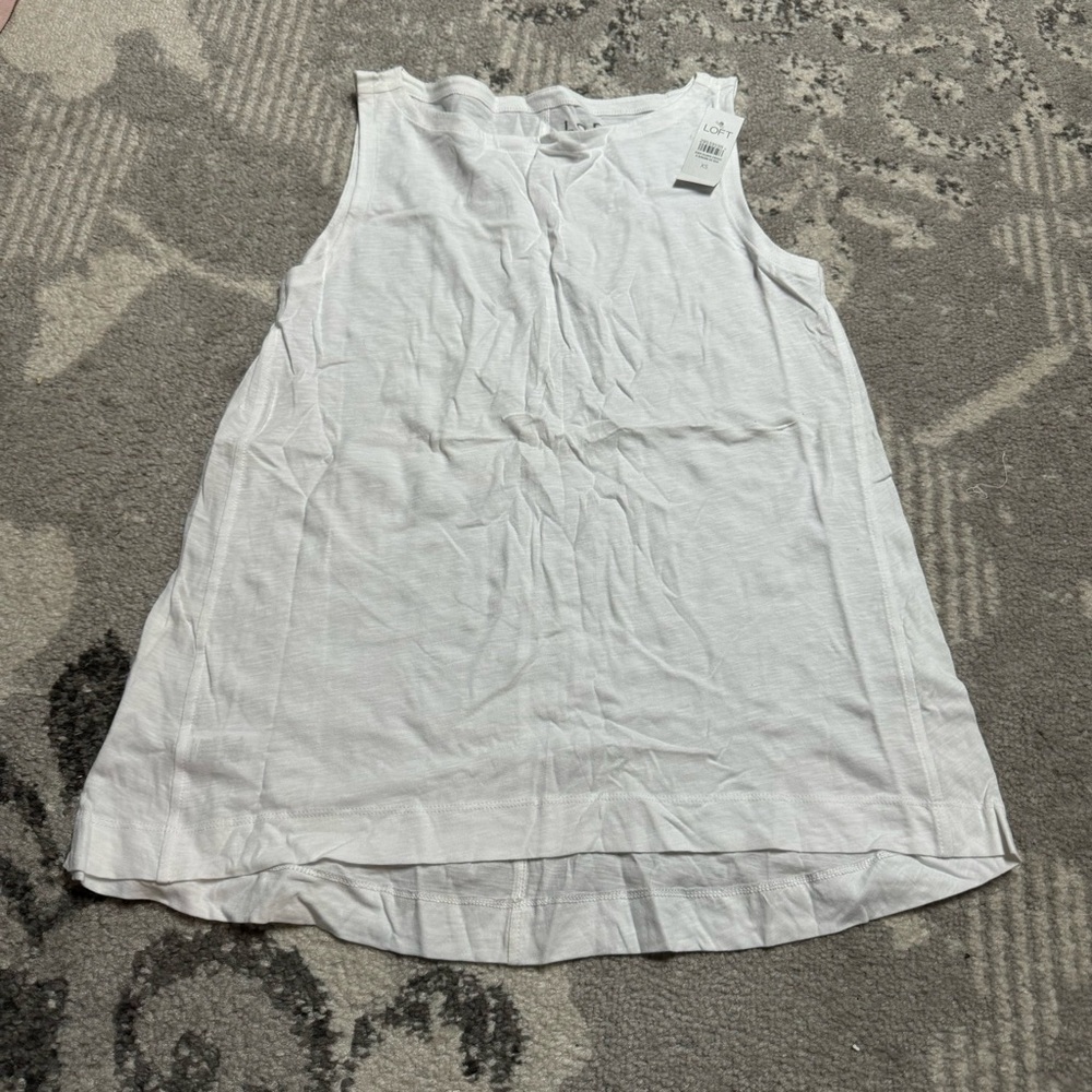 NWT LOFT High Neck Cotton Muscle Tank